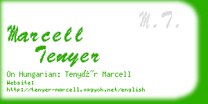 marcell tenyer business card